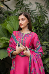Shehrnaz - Shabnam - SHK-1429 - Fuchsia / Purple - Cotton Net - 3 Piece